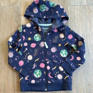 Cat & Jack Kids 4T Space Blue Zip-up Hoodie